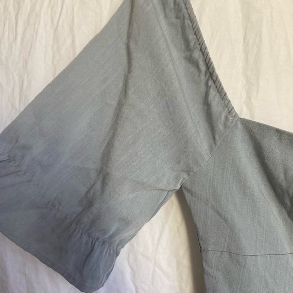 Lulus Sweet As Can Be Blue Striped Puff Sleeve Mini Dress Size XS - Picture 5 of 15